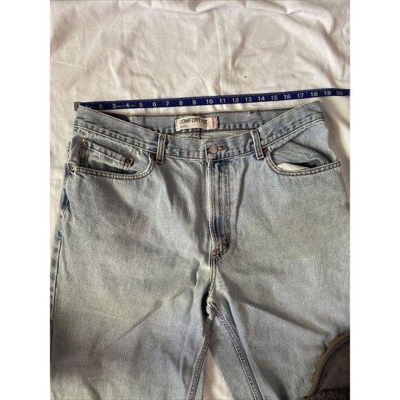 Levis 560 Comfort Fit Light Wash Blue Denim Jeans W38 L32 Mens Vintage Style - Picture 10 of 14